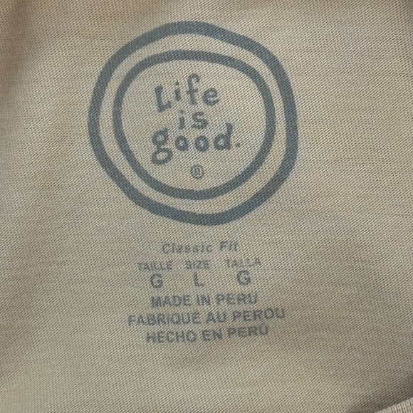 Life is Good The Godfather Yellow Short Sleeve T-Shirt Size Large - Picture 5 of 5